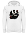 Turn Up Anyway cosmic RC monogram heavy hoodie in White – front artwork