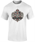Stronger Together British heritage crest heavyweight T-shirt in White – front artwork