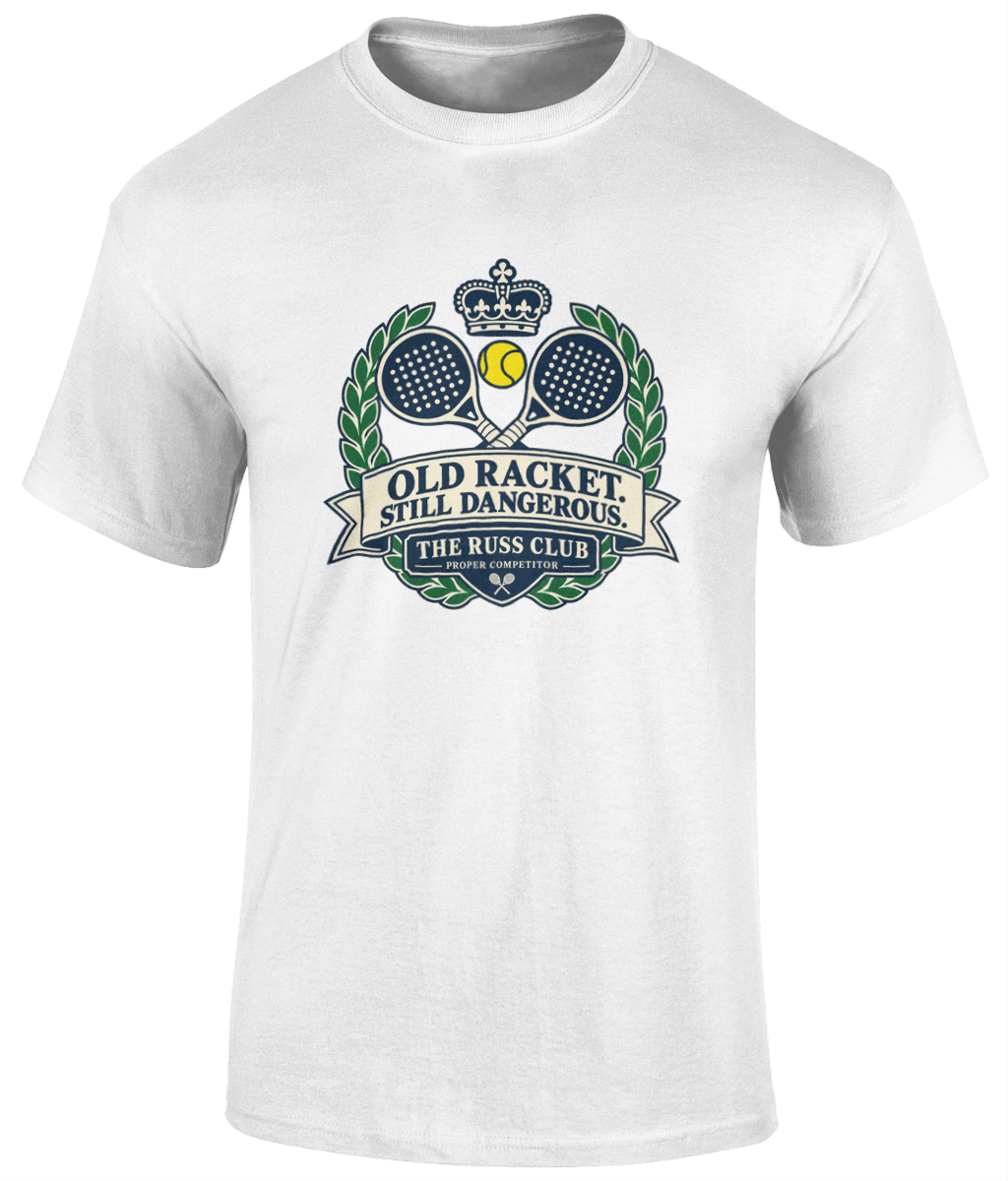 Old Racket, Still Dangerous Padel T-Shirt | The Russ Club - Russ Club