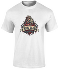 Turn Up Anyway crowned lion heavyweight T-shirt in White – front artwork