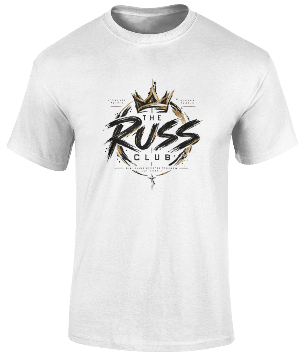 Gold Graffiti Wordmark T-Shirt | The Russ Club - Russ Club