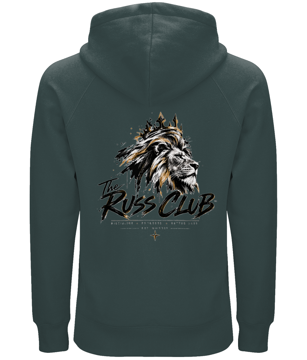 Crowned Lion Back Print Heavy Hoodie | The Russ Club - Russ Club