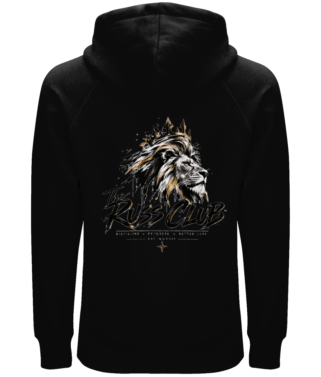 Crowned Lion Back Print Heavy Hoodie | The Russ Club - Russ Club