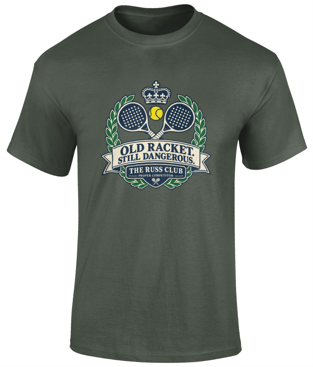 Old Racket, Still Dangerous Padel T-Shirt | The Russ Club - Russ Club