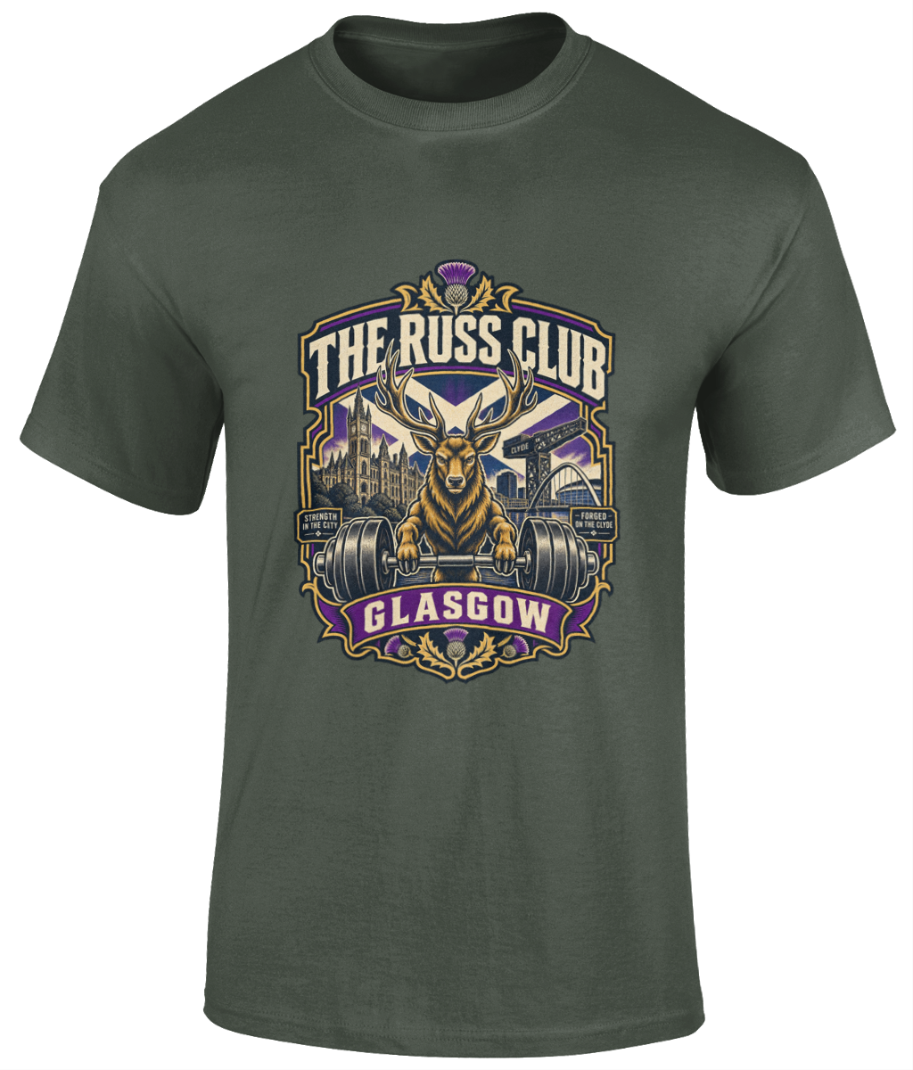 Glasgow Stag Strength T-Shirt | The Russ Club - Russ Club