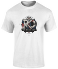 Raised Standards RC monogram heavyweight T-shirt in White – front artwork